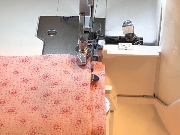 Serger Blind Hem Align fabric