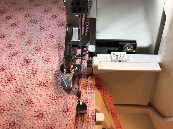 Serger Blind Hem Stitching Needle Up