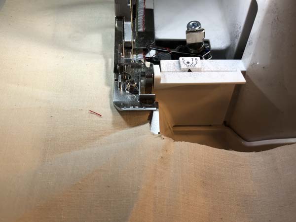 Serger Inside Corner Sew to Near Corner