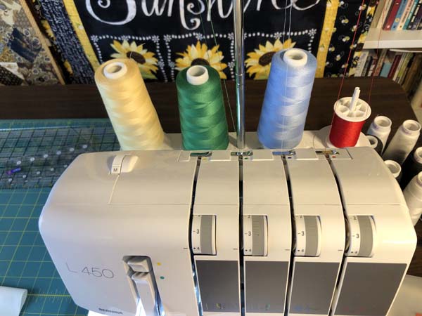 Serger Inside Outside Corners Showing Threads