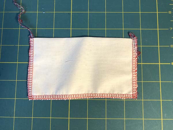 Serger Outside Corner No Seam allowance 10 Finished
