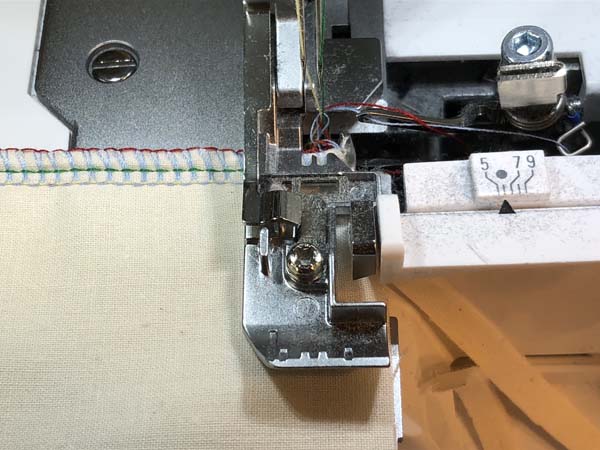 Serger Outside Corner with Seam allowance 10 Turn