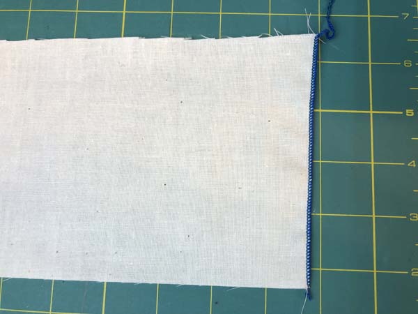 Serger Rolled Hem Finished Stretch Thread Front