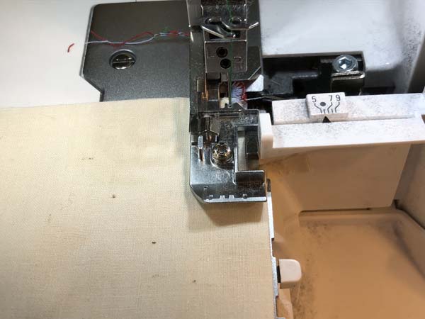 Serger Secure Seam 1 Stitch Onto Fabric