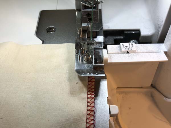 Serger Secure Seam 5 Sew a few stitches