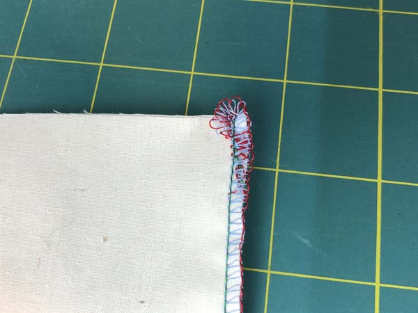 Serger Secure Seam Sample Beginning Secured Seam