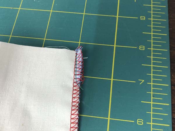 Serger Secure Seam Sample Ending Secured Seam