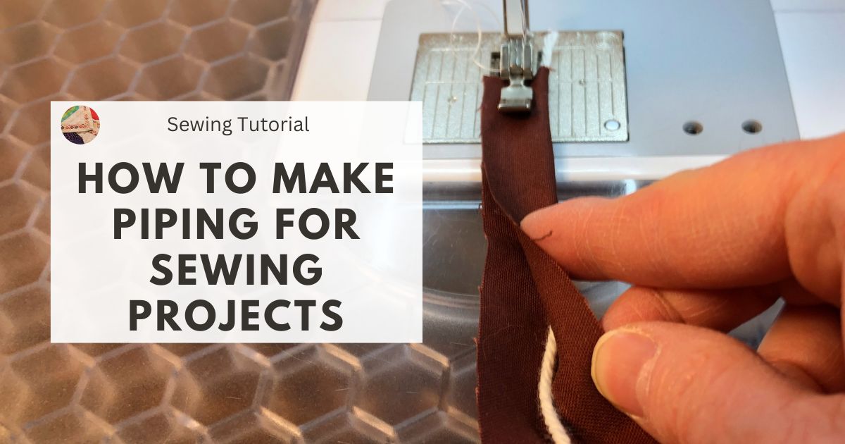 How to Make Piping for Sewing Projects with Zipper Foot
