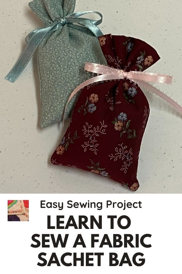 Easy Sewing Project - Sachet Bag Tutorial - pin