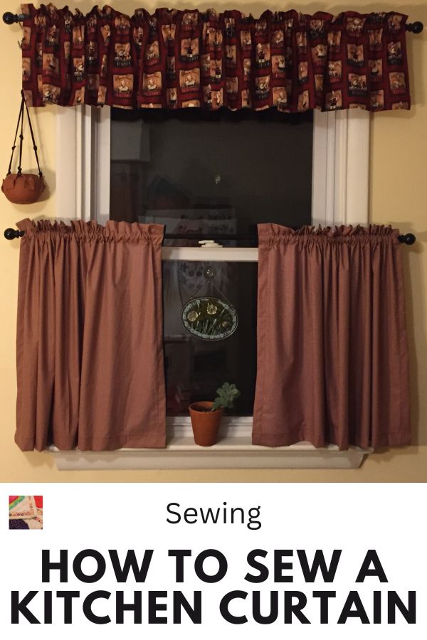 How to Sew a Kitchen Curtain - pin
