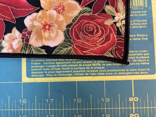 Sew a Napkin Show Corner Closeup