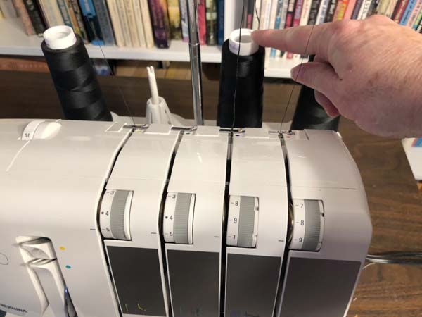 Sew a Napkin Stretch Thread on Spool