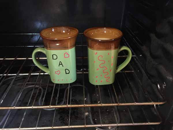 Sharpie Mug Tutorial - Baking