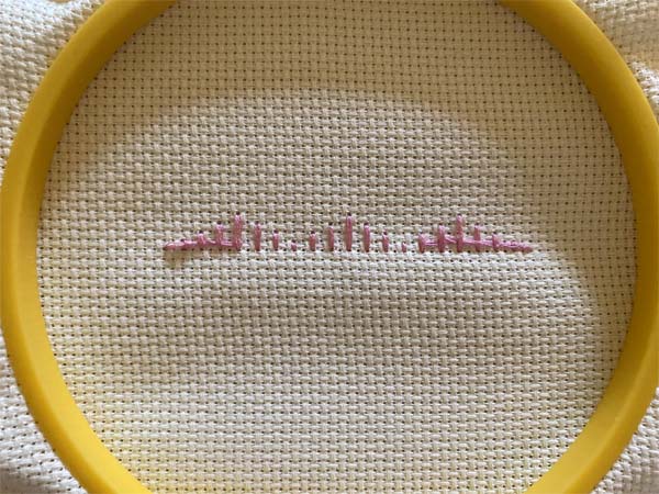 Short Long Blanket Stitch Back of Work