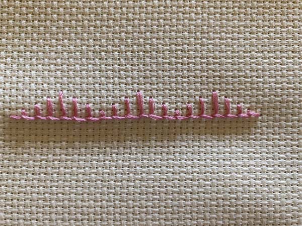 Short Long Blanket Stitch completed