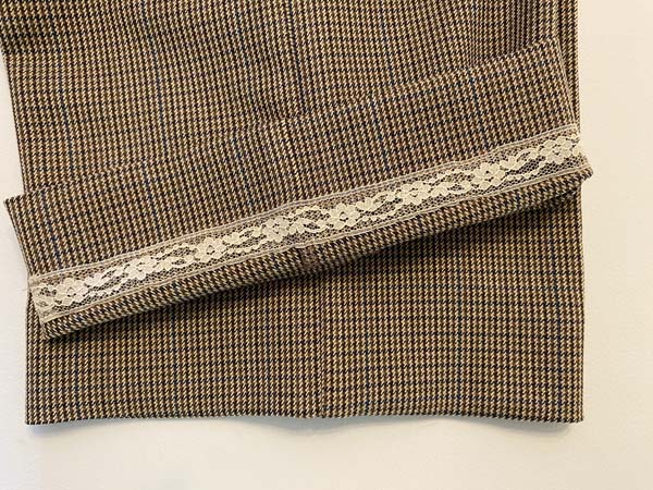 Shorten Dress Pants Finished Hem showing both inside and out