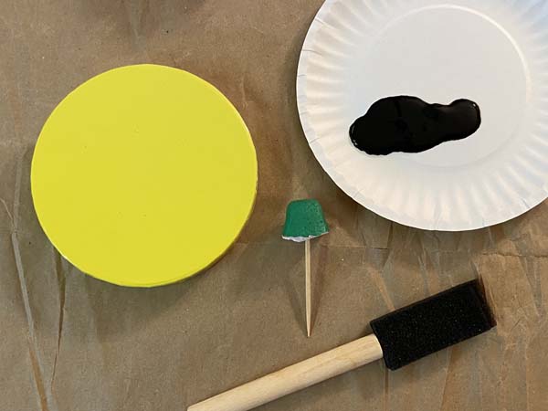 Shy Dollar Tree Pumpkin Craft Paint Stem Top