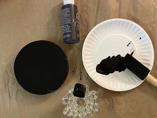 Shy Pumpkin Stem and top painted