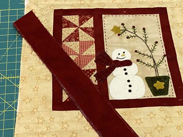 Single Fold Binding Fabric with Project