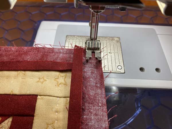 Single Fold Binding Sew along second edge