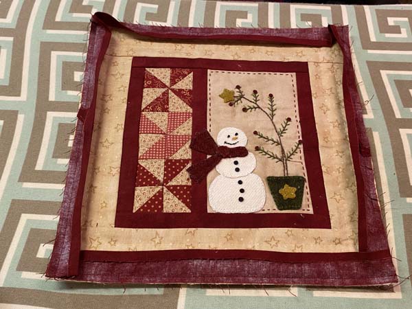 Single Fold Binding Wrap Binding Sewn to Front