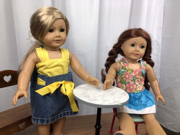 Sleeveless Doll Shirt On Dolls