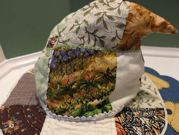 Slouchy Patchwork Witch Hat Closeup Side 1