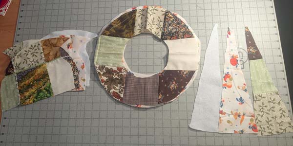 Slouchy Patchwork Witch Hat Cut Pieces