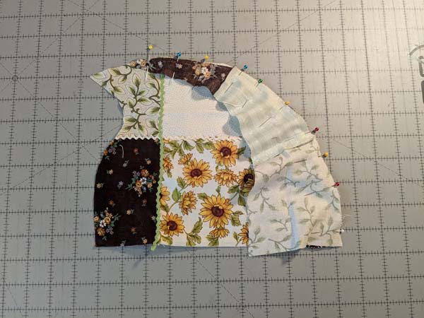 Slouchy Patchwork Witch Hat Triangle and Side Hat