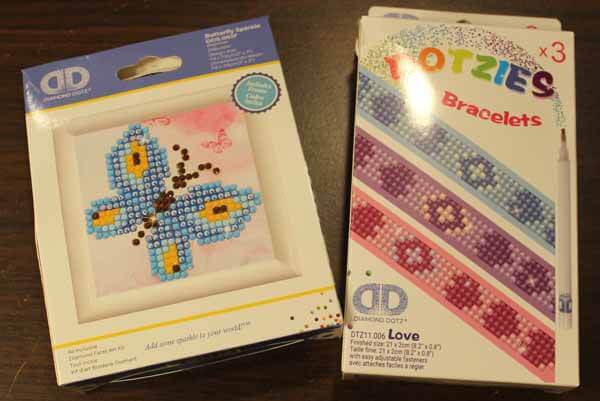 Small Diamond Dotz Kits Review - Bracelet and Butterfly Kits