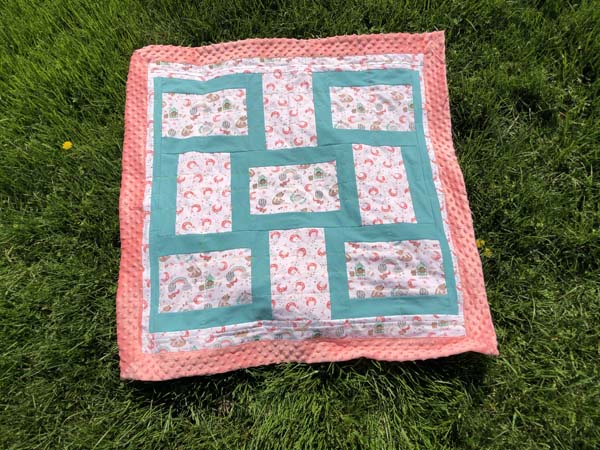 Woodland Animals Quilt with self binding