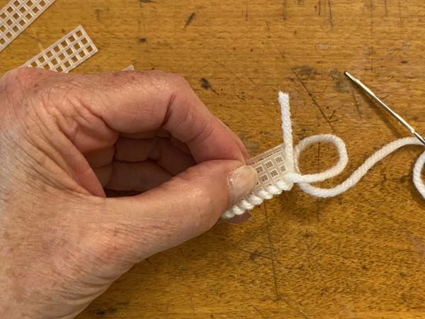 Snowflake Christmas Ornament Fold to bring short ends together