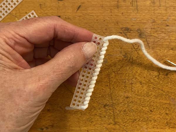 Snowflake Christmas Ornament Stitch to end of side