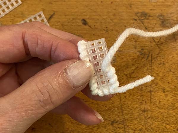 Snowflake Christmas Ornament stitch along other long side