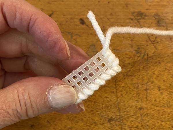 Snowflake Christmas Ornament stitch along short side