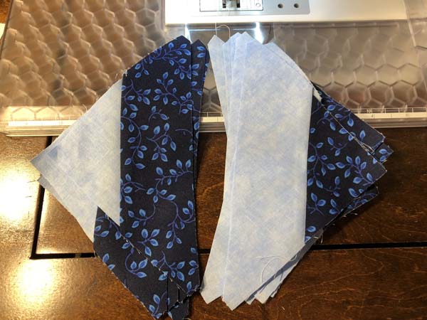 Snowflake Topper 21 Block Halves Ready to Sew