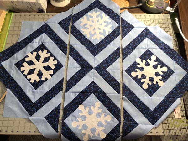 Snowflake Topper 37 Sew Sides to Center
