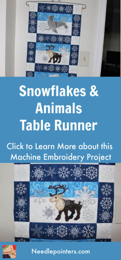 Snowflakes and Animals Table Runner