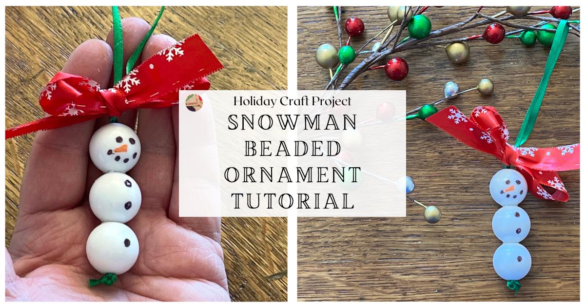 DIY Earring KIT Beaded Snowman Jewelry Making Craft Bead Kit Photo