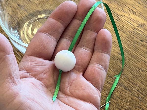 Snowman Ornament 7 Threaded Bead