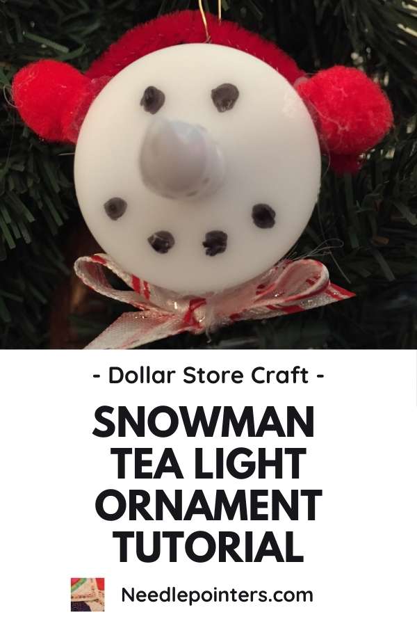 Snowman Tea Light Ornament - Pin