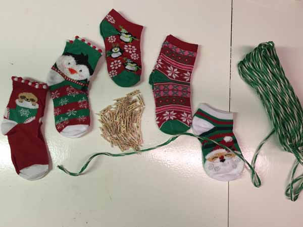 Sock Garland Tutorial - Cord