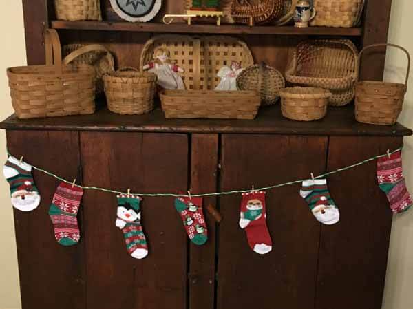 Sock Garland Tutorial - Finished