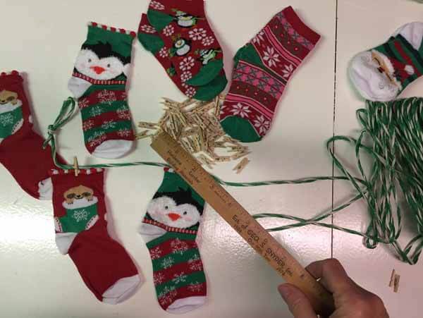 Sock Garland Tutorial - Measure