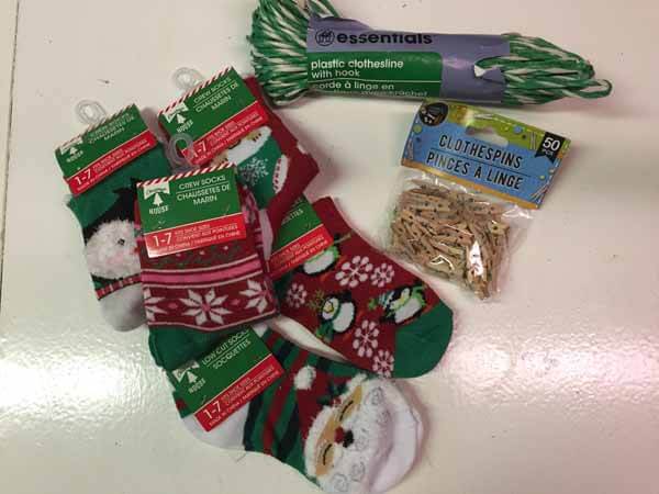 Sock Garland Tutorial - Supplies