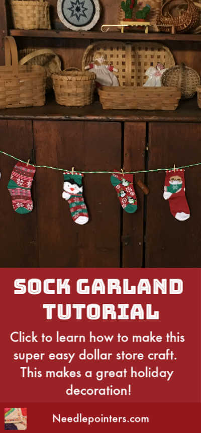 Sock Garland Tutorial - pin