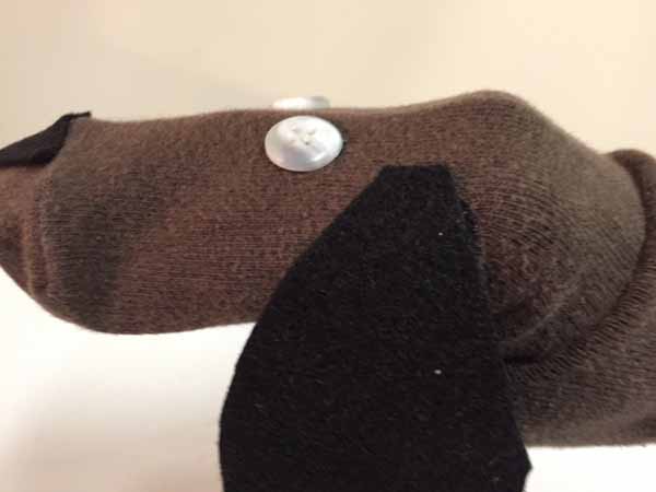 Dog Sock Puppet - closeup