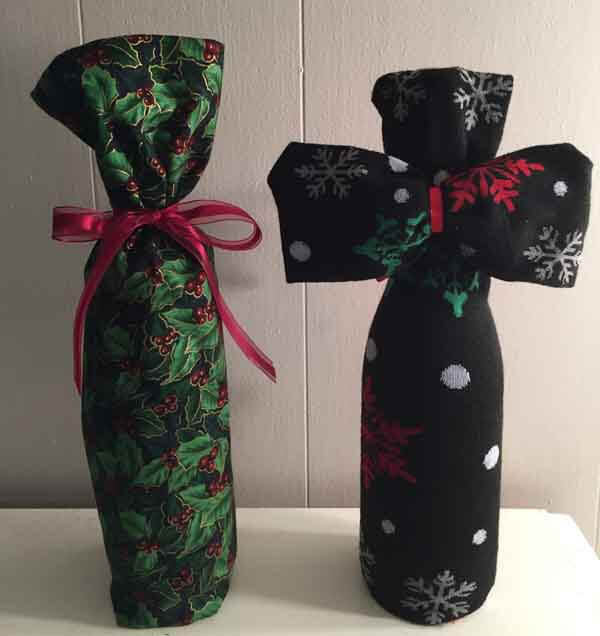 Sock Wine Bottle Cover - Two Wine Bottle Covers