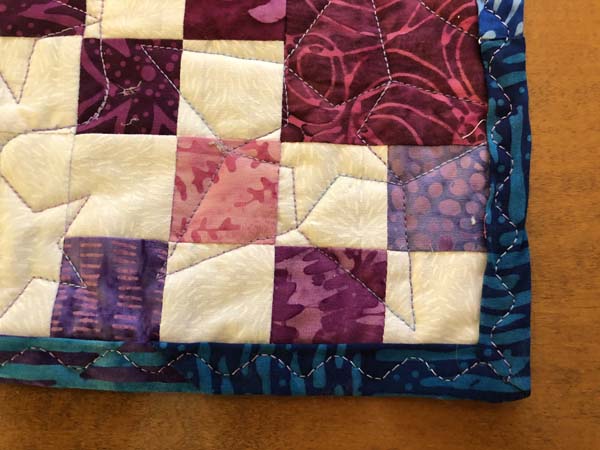 Southfields Table Runner Binding Close up