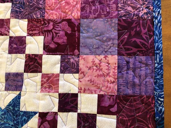Southfields Table Runner Quilting Close Up